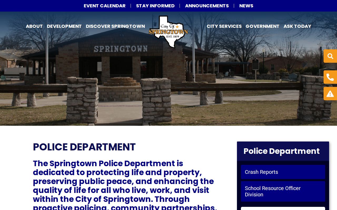 Springtown police source for Parker County criminal records